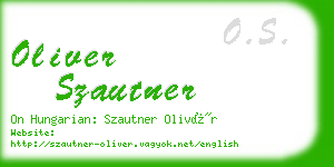 oliver szautner business card